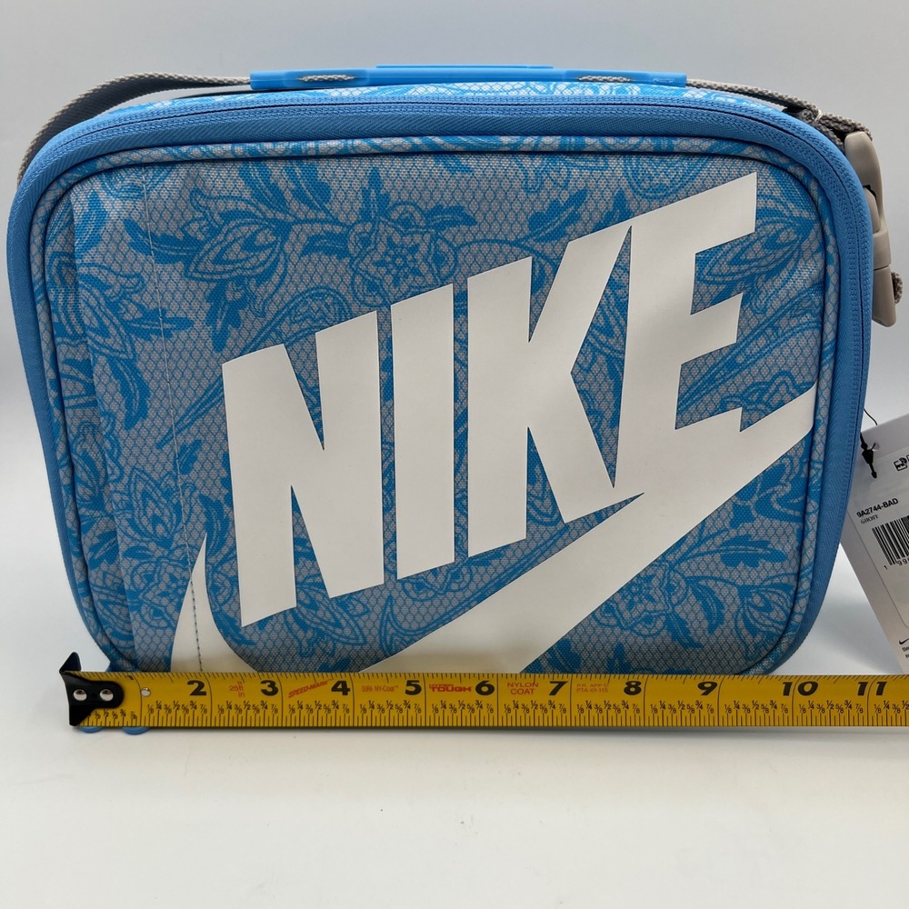 NWT Nike Hard Shell Lunch Box Ghost Blue Floral Paisley Insulated Back to School - Picture 8 of 10